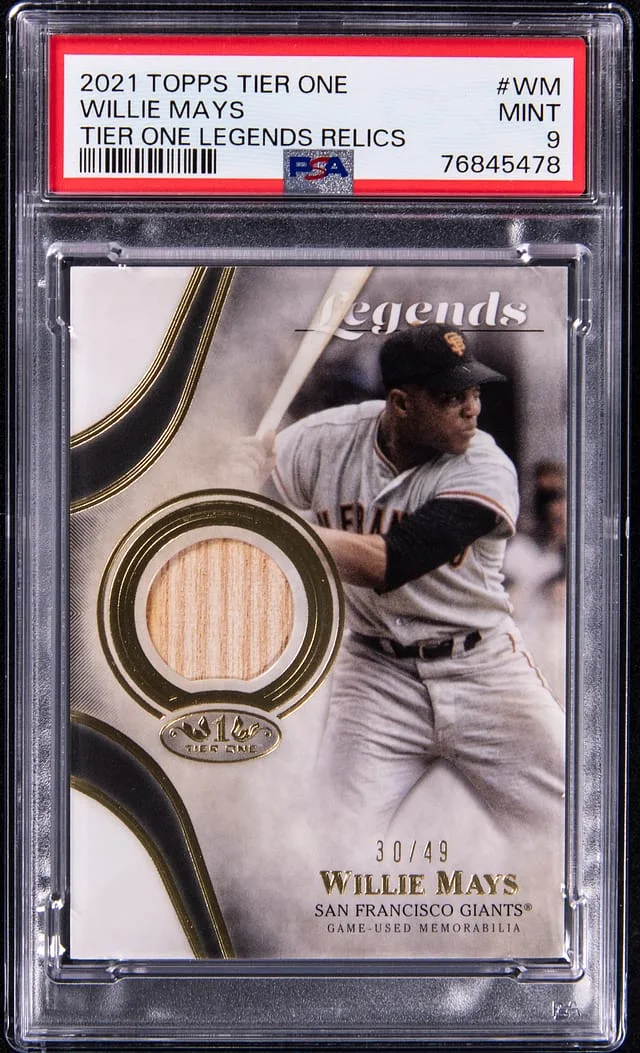 2021 Topps Willie Mays Tier One Legends Relics #WM card image