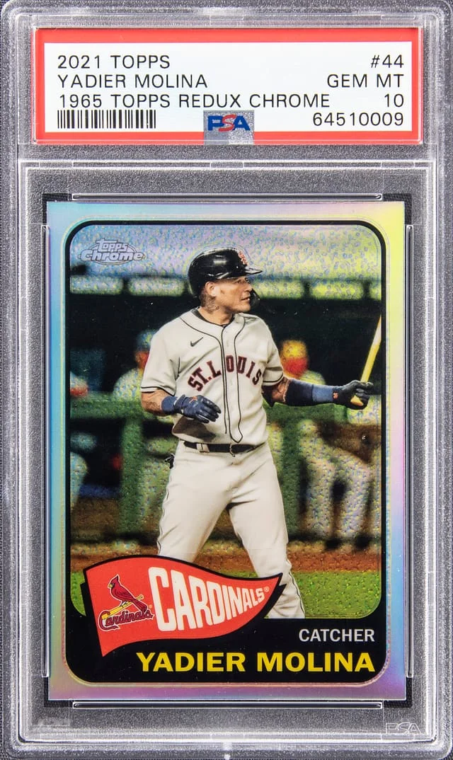 2021 Topps Yadier Molina 1965 Topps Redux Chrome #44 card image