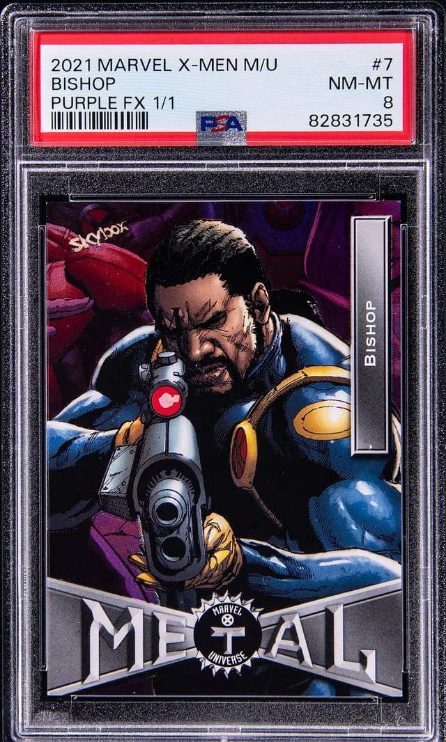 2021 Upper Deck Bishop Marvel X-Men Metal Universe Purple FX #7 card image