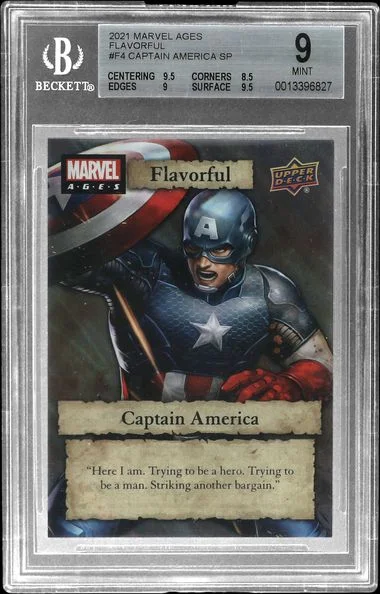 2021 Upper Deck Captain America Marvel Ages Flavorful SP #F4 card image