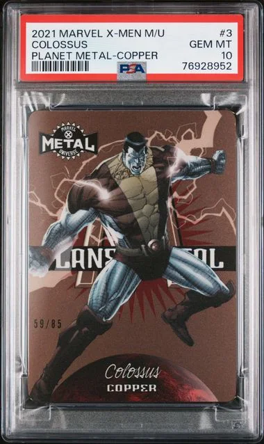 2021 Upper Deck Colossus Marvel X-Men Marvel Universe Planet Metal Copper #3 card image