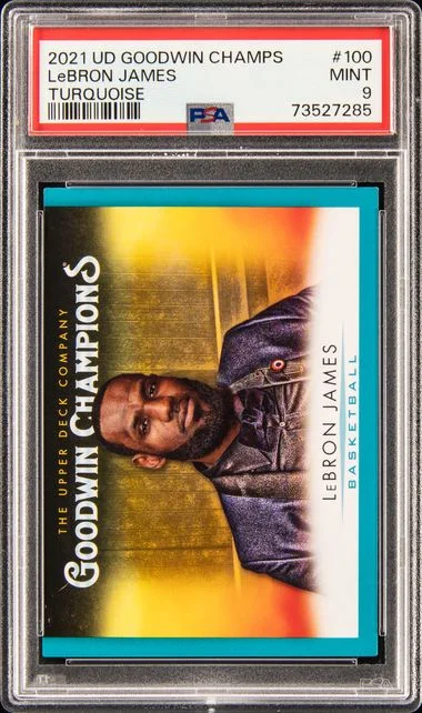 2021 Upper Deck Goodwin Champions LeBron James Turquoise #100 card image