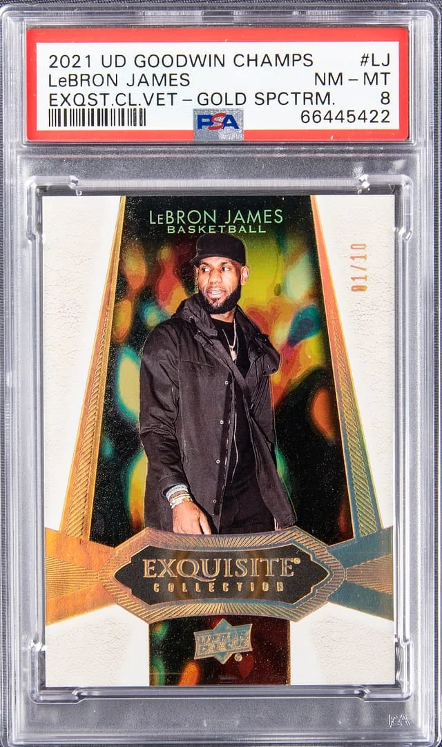 2021 Upper Deck Goodwin Champions LeBron James Exquisite Collection Veteran Gold Spectrum #V-JJ card image