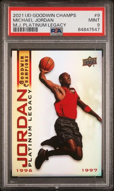 2021 Upper Deck Goodwin Champions Michael Jordan Platinum Legacy #9 card image
