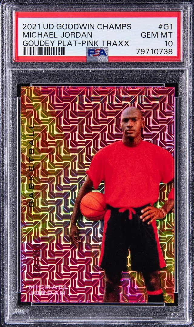 2021 Upper Deck Goodwin Champions Michael Jordan Goudey Platinum Black Gold #G1 card image