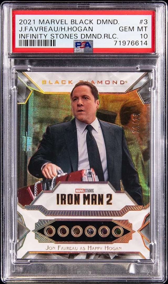 2021 Upper Deck Jon Favreau as Happy Hogan Marvel Black Diamond Infinity Stones Diamond Relic #3-6D card image