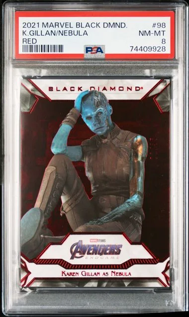 2021 Upper Deck Karen Gillan/Nebula Marvel Black Diamond Red #98 card image