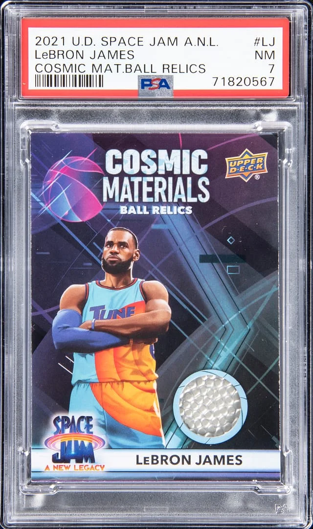 2021 Upper Deck LeBron James Space Jam A New Legacy Cosmic Materials Ball Relics #CMB-LJ card image