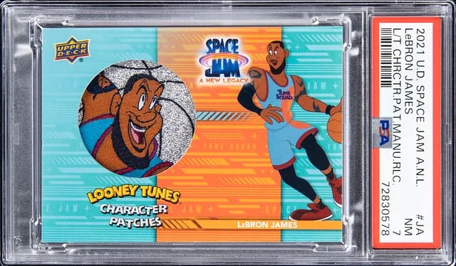 2021 Upper Deck LeBron James Space Jam A New Legacy Looney Tunes Character Patches Manufactured Relic #LTCP-JA card image