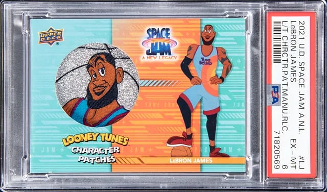 2021 Upper Deck LeBron James Space Jam A New Legacy Looney Tunes Character Patches Manufactured Relic #LTCP-LJ card image