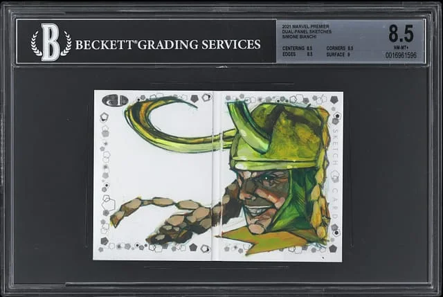 2021 Upper Deck Marvel Premier Dual Panel Sketches Simone Bianchi #no-number card image