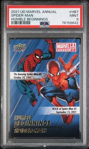 2021 Upper Deck Spider-Man Marvel Annual Humble Beginnings #HB-7 card image