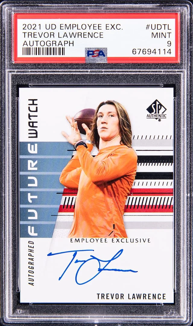 2021 Upper Deck Trevor Lawrence Employee Exclusive Autograph #UD-TL card image