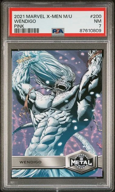 2021 Upper Deck Wendigo Marvel X-Men Metal Universe Pink #200 card image