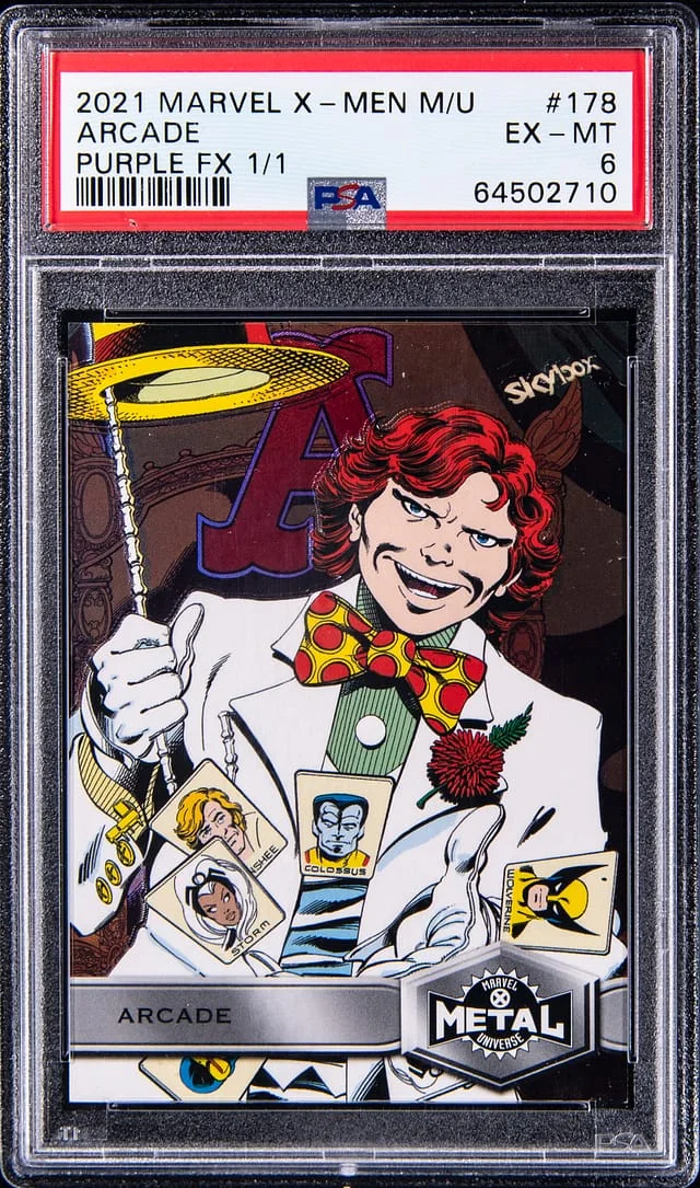 2021 Upper Deck/SkyBox Marvel X-Men Metal Universe Purple FX Arcade #178 card image