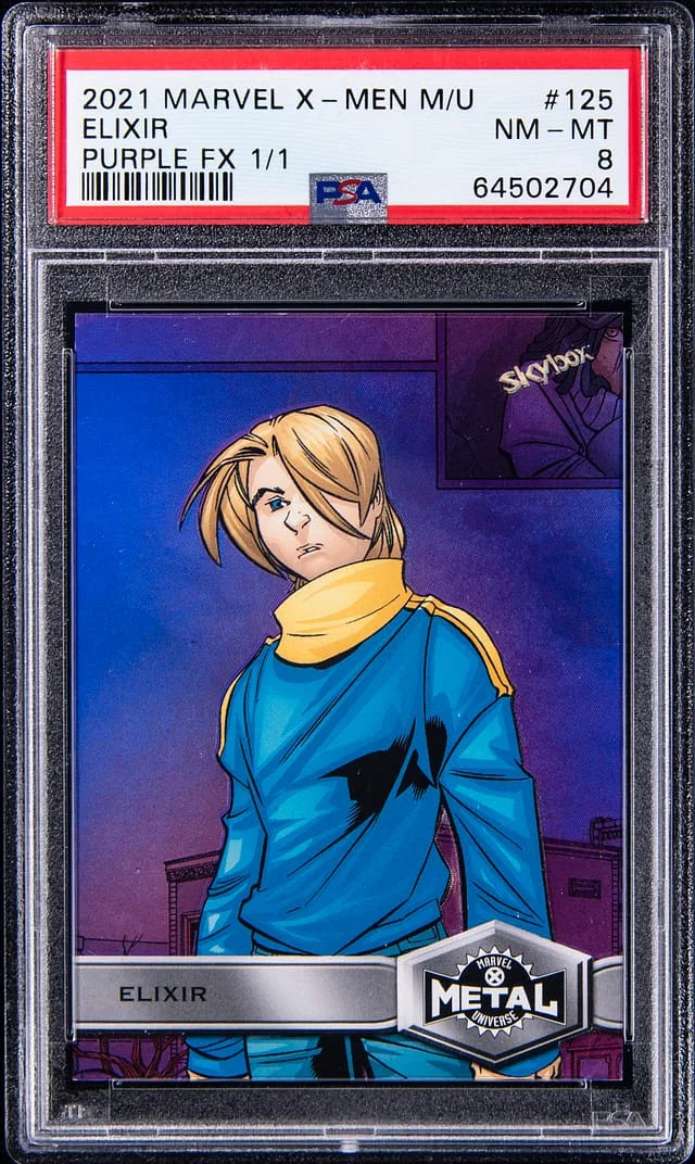2021 Upper Deck/SkyBox Marvel X-Men Metal Universe Purple FX Elixir #125 card image