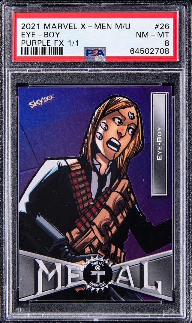 2021 Upper Deck/SkyBox Marvel X-Men Metal Universe Purple FX Eye-Boy #26 card image