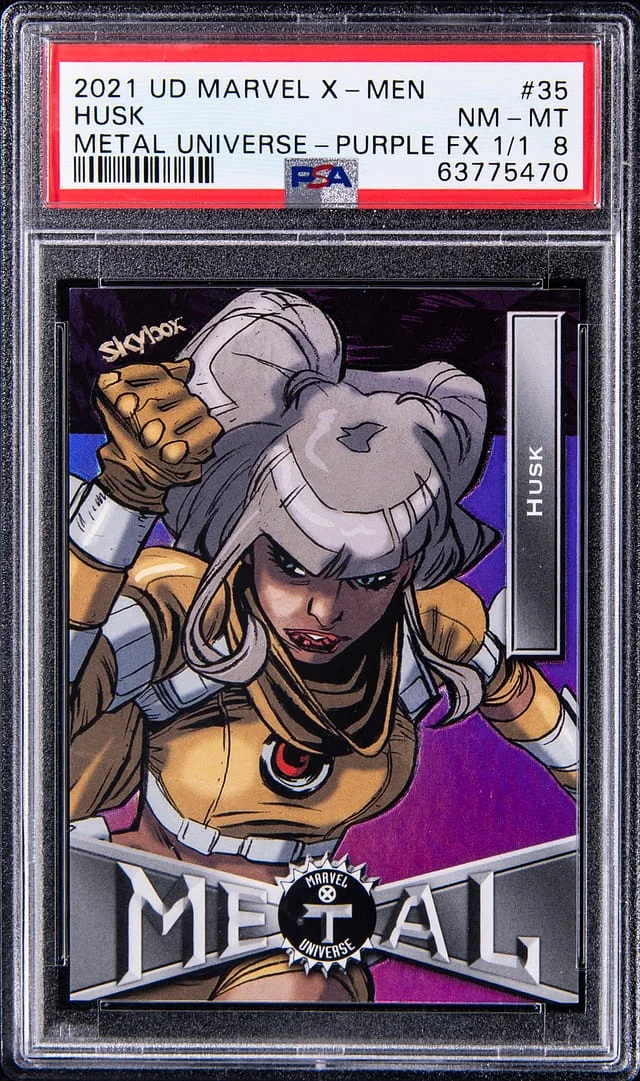 2021 Upper Deck/SkyBox Marvel X-Men Metal Universe Purple FX Husk #35 card image