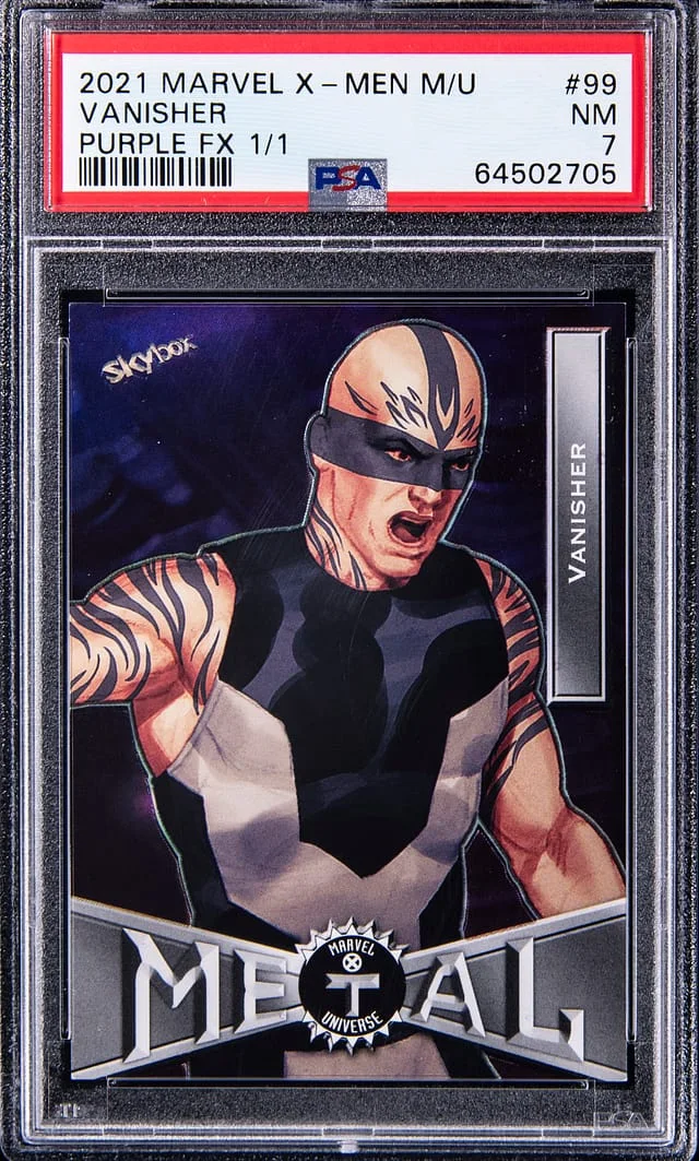 2021 Upper Deck/SkyBox Marvel X-Men Metal Universe Purple FX Vanisher #99 card image