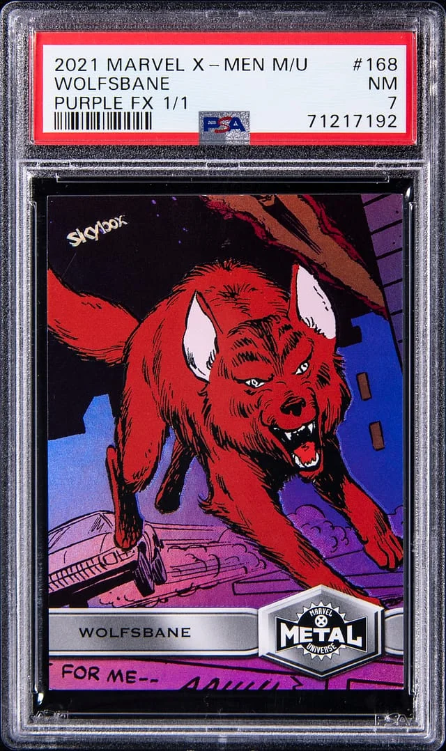 2021 Upper Deck/SkyBox Marvel X-Men Metal Universe Purple FX Wolfsbane #168 card image