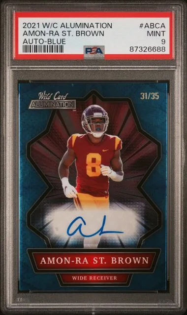 2021 Wild Card Alumination Autographs Amon-Ra St. Brown #ABCA card image