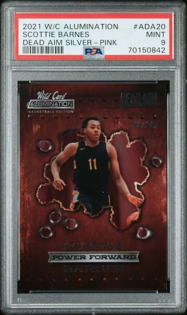 2021 Wild Card Alumination Dead Aim Silver Pink Scottie Barnes #ADA-20 card image