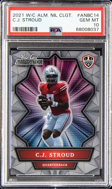 2021 Wild Card Alumination Nil Collegiate C.J. Stroud #Anbc14 card image