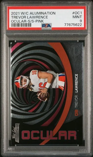 2021 Wild Card Alumination Ocular Single Swirl-Pink Trevor Lawrence #Oc1 card image