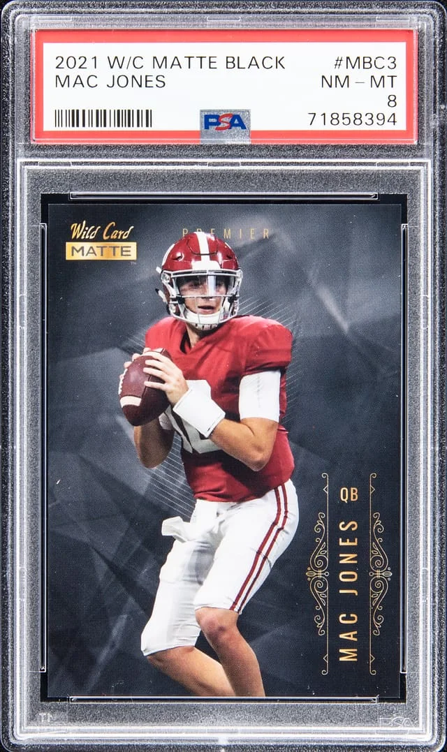 2021 Wild Card Matte Black Mac Jones #MBC3 card image