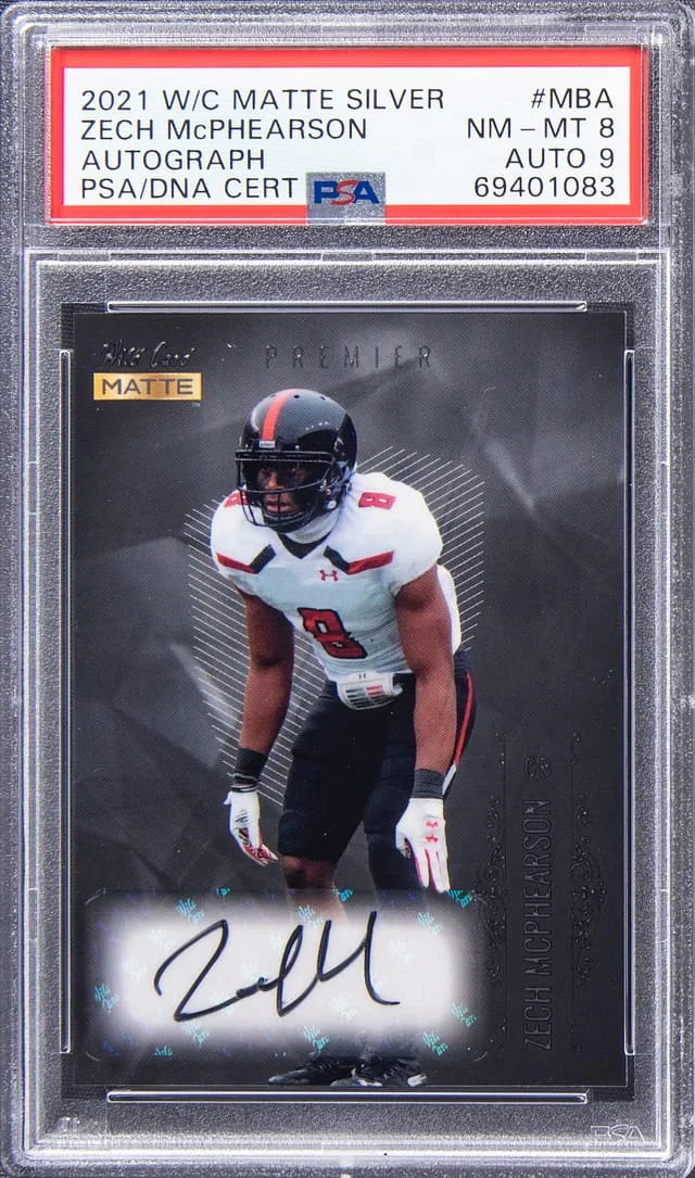 2021 Wild Card Matte Silver Autograph Zech McPhearson #MB-A card image