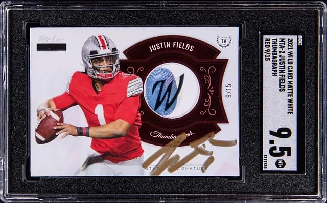 2021 Wild Card Matte Thumbagraph Red Justin Fields #MTA-2 card image