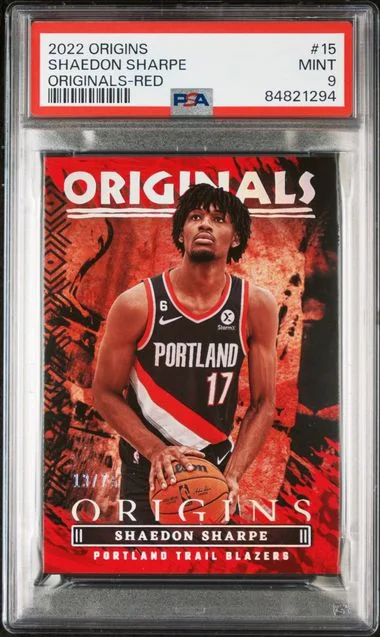 2022-16 Panini Origins Shaedon Sharpe Originals Red #15 card image
