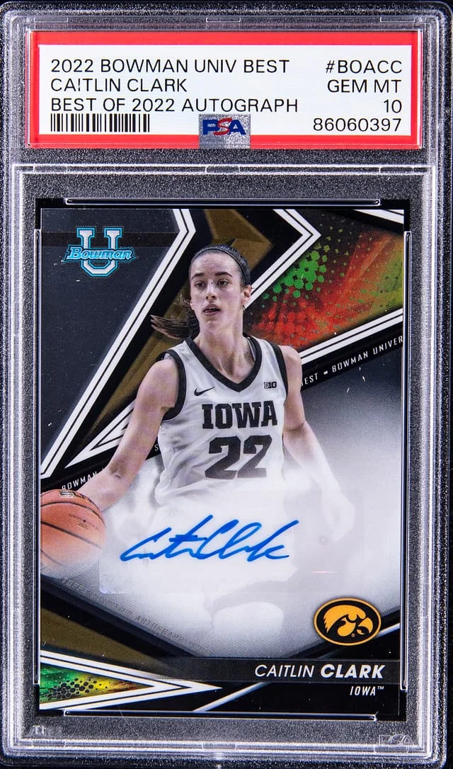 2022-23 Bowman Best Caitlin Clark 0f 2022 Autograph #BOA-CC card image