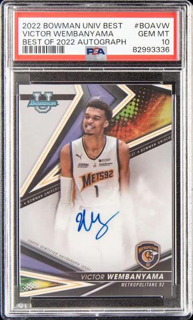2022-23 Bowman Best Victor Wembanyama Best Of 2022 Autograph #BOA-VW card image