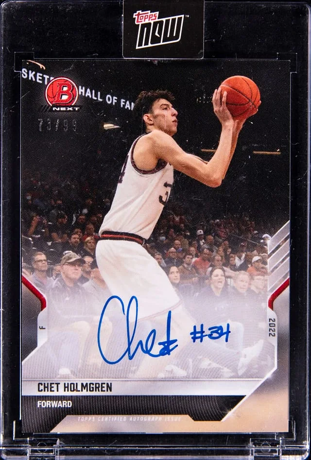 2022-23 Bowman Chet Holmgren Next Autograph #34A card image