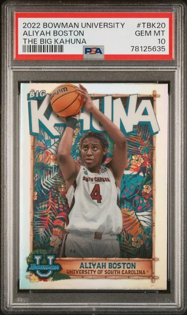2022-23 Bowman Chrome University Aliyah Boston The Big Kahuna #TBK-20 card image