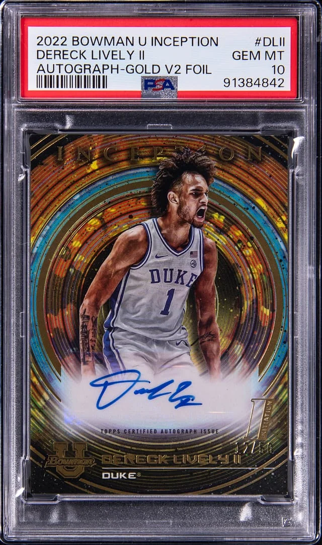 2022-23 Bowman Dereck Lively II U Inception Autograph Fuchsia Foil #BIA-DLII card image