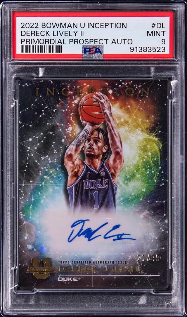 2022-23 Bowman Dereck Lively II U Inception Primordial Prospect Autograph #PMP-DL card image