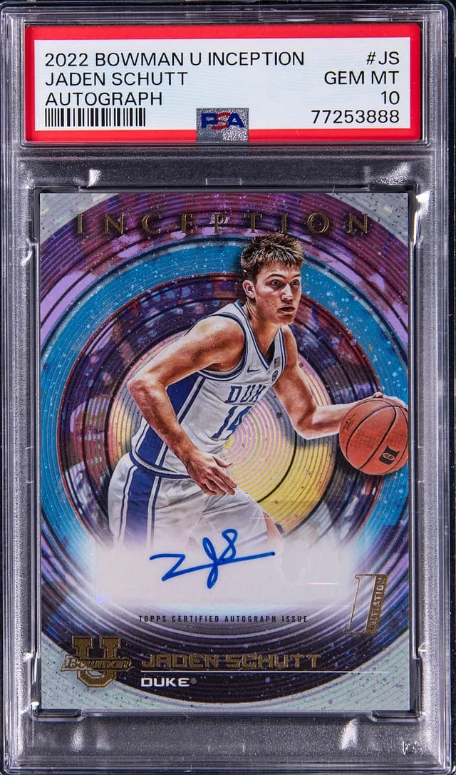 2022-23 Bowman Jaden Schutt U Inception Autograph #JS card image