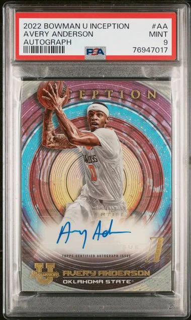 2022-23 Bowman University Avery Anderson Inception Autograph #BIA-AA card image