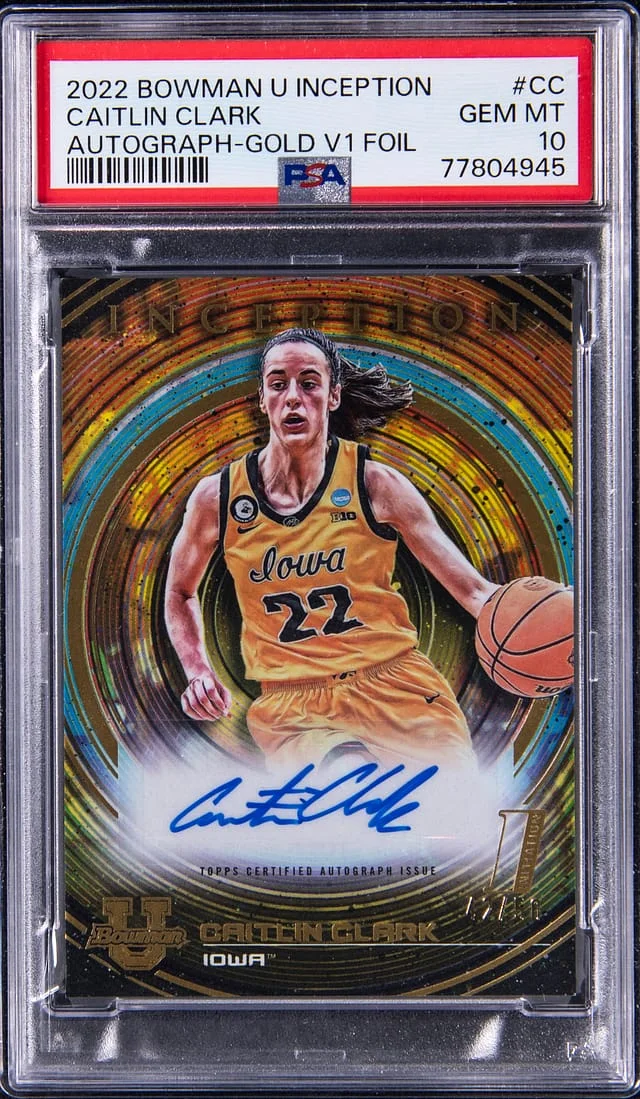 2022-23 Bowman University Caitlin Clark Inception Autograph #CC card image