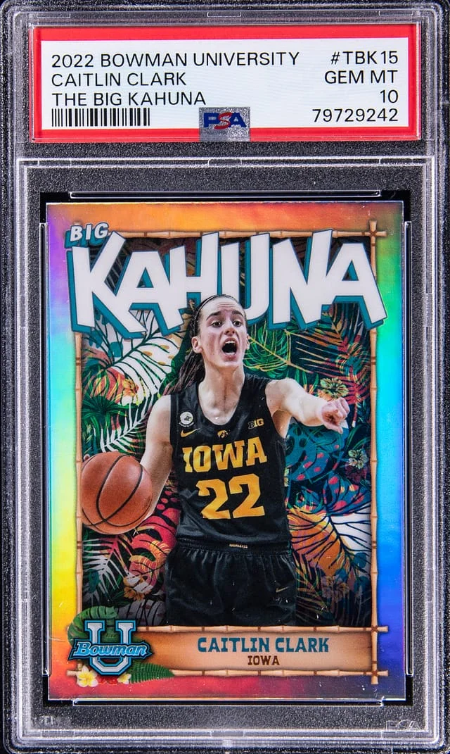 2022-23 Bowman University Caitlin Clark The Big Kahuna #TBK-15 card image