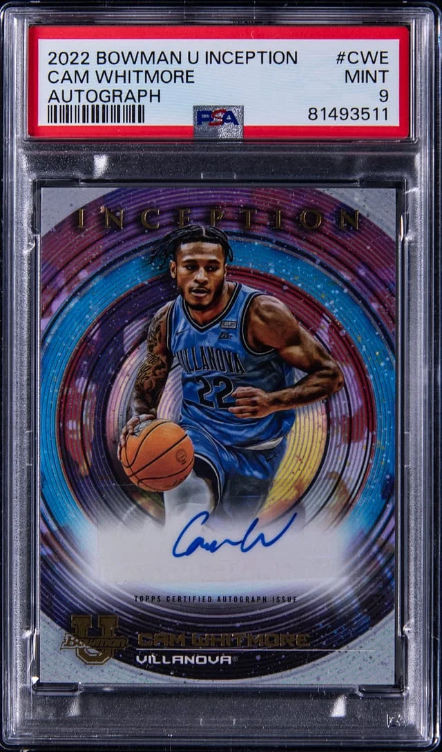 2022-23 Bowman University Cam Whitmore Inception Autograph #BIA-CWE card image