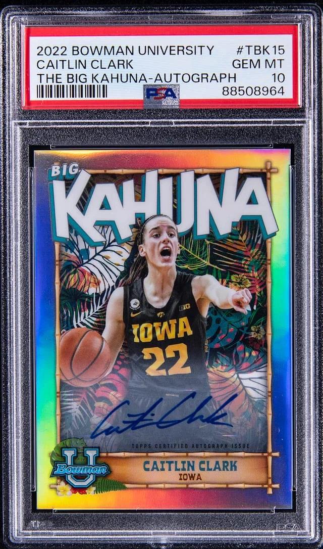 2022-23 Bowman University Chrome Caitlin Clark The Big Kahuna Autographs #TBK-15 card image