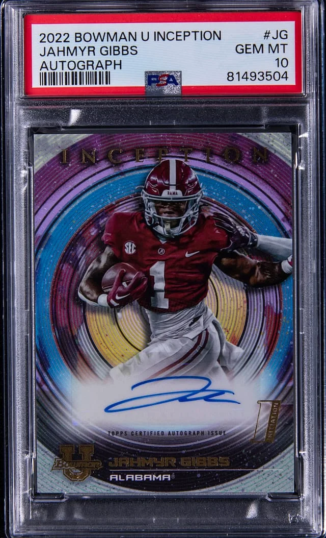 2022-23 Bowman University Jahmyr Gibbs Inception Autograph #BIA-JG card image