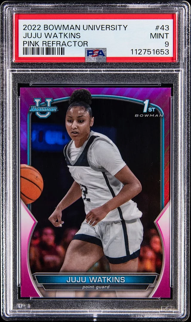 2022-23 Bowman University Juju Watkins Pink Refractor #43 card image