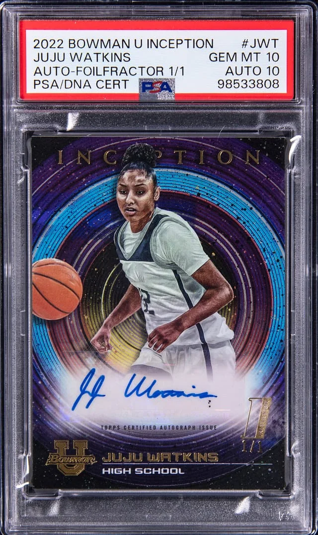 2022-23 Bowman University JuJu Watkins Inception Autograph FoilFractor #BIA-JWT card image