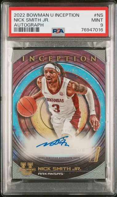 2022-23 Bowman University Nick Smith Jr. Inception Autograph #BIA-NS card image