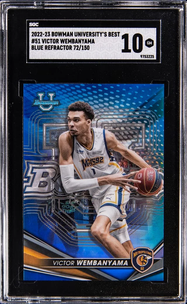 2022-23 Bowman Victor Wembanyama University's Best Blue Refractor #51 card image