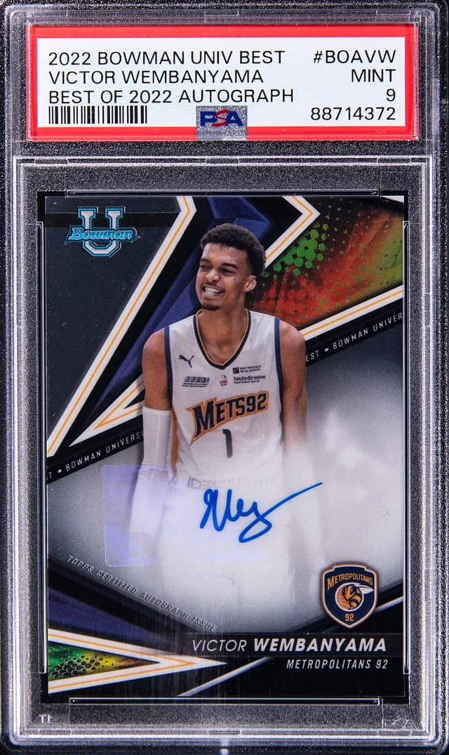 2022-23 Bowman Victor Wembanyama University's Best Best of 2022 Autograph #BOAVW card image